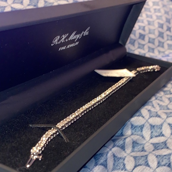 diamond tennis bracelet is set in elegant 14k white gold. - Picture 8 of 10
